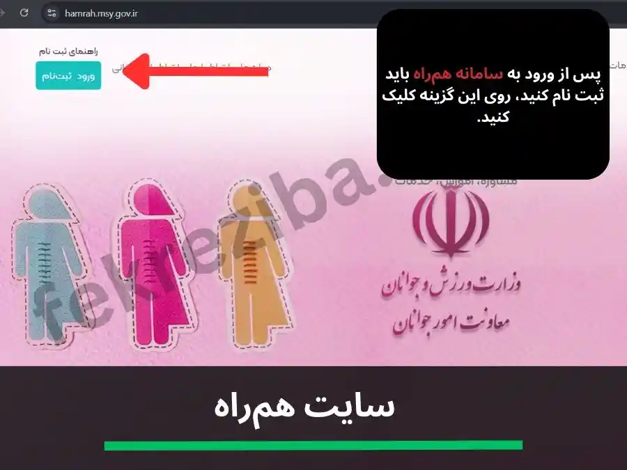 مراحل ثبت نام مشاوره رایگان برای ازدواج در سایت همراه
