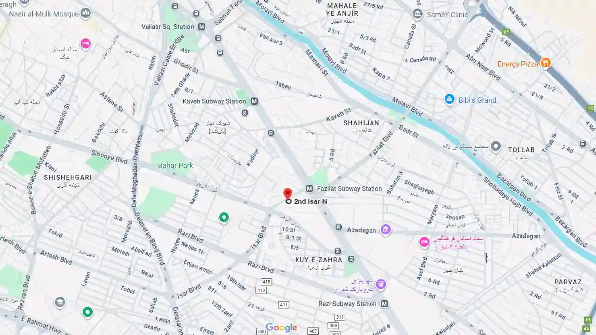 گوگل مپ روانشناس زناشویی خانم بیتا زارع