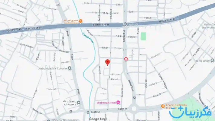 آدرس گوگل مپ خانم روانشناس دکتر فاطمه روحی در رشت