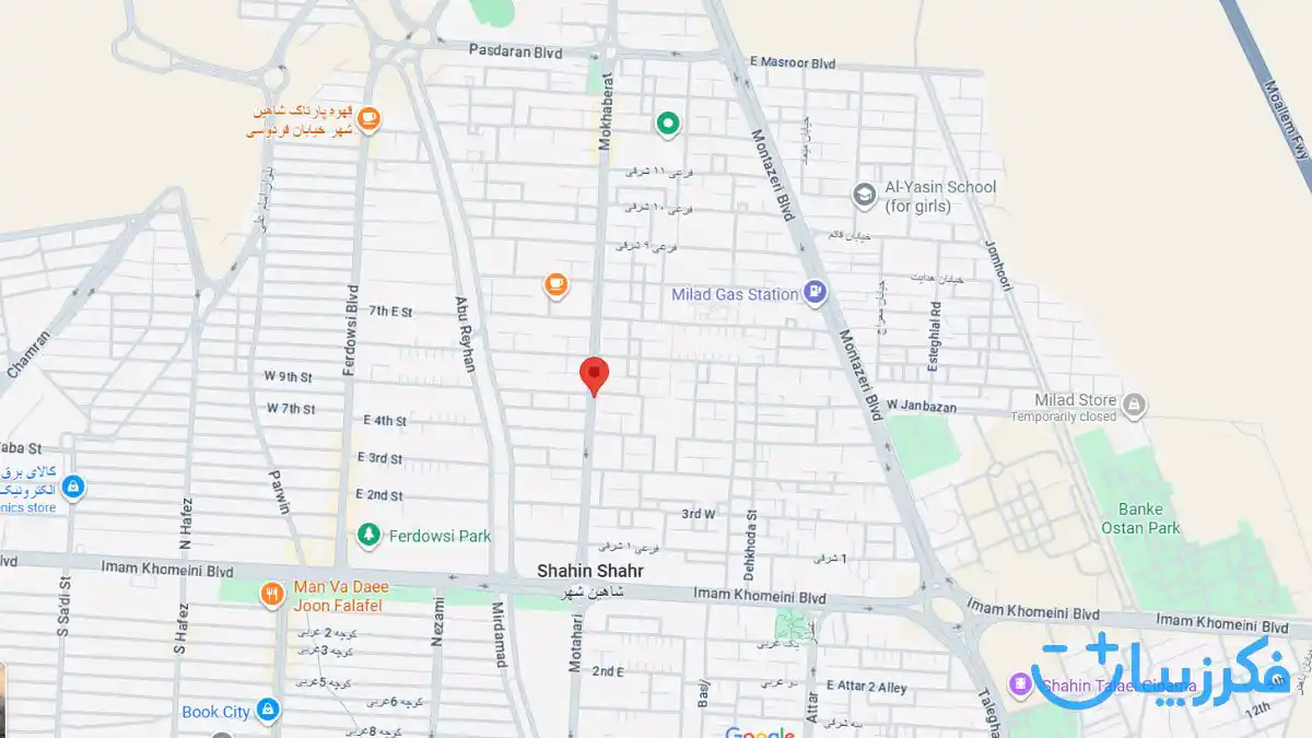 گوگل مپ روانشناس افسردگی اصفهان خانم فاطمه فدکی