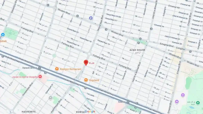 گوگل مپ روانشناس افسردگی مشهد خانم فائزه غلامی قصر