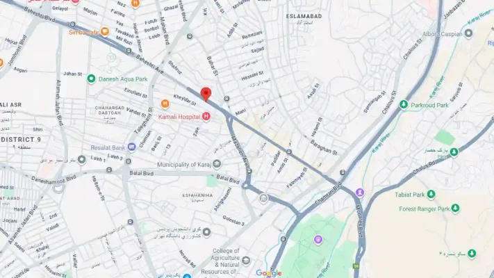 گوگل مپ روانشناس افسردگی کرج خانم فاطمه صفرزاده