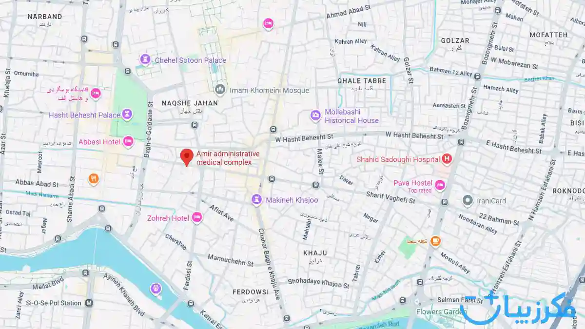 گوگل مپ روانشناس افسردگی اصفهان خانم فرشته رازانی