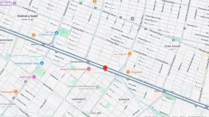 گوگل مپ روانشناس افسردگی مشهد خانم مرجان اکبری