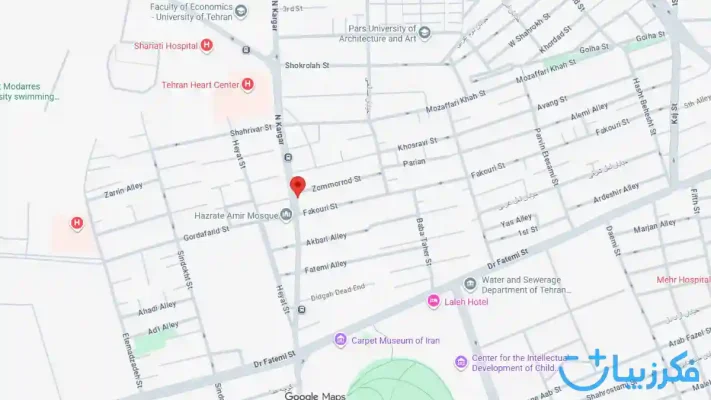 گوگل مپ مشاوره ازدواج تهران روانشناس خانم مریم پرورش