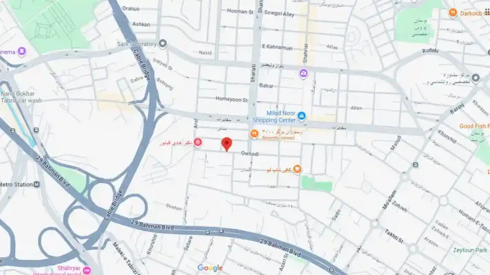 گوگل مپ روانشناس افسردگی تبریز خانم مبینا پناه زاده