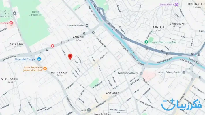 گوگل مپ مشاوره ازدواج شیراز روانشناس آقا محمد وحید اسماعیلی