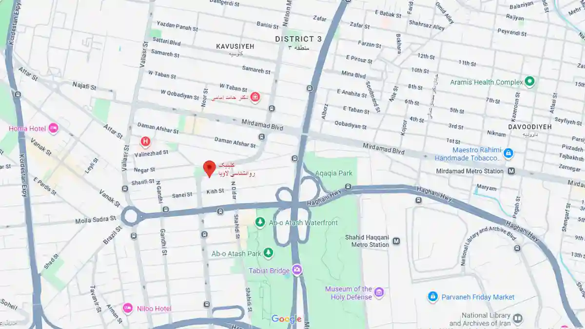 گوگل مپ درمانگر جنسی خانم پرستو کاکاوند