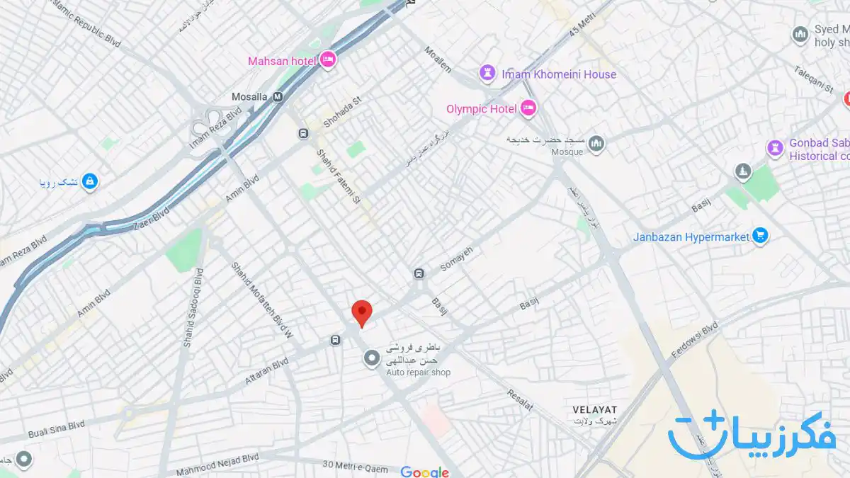 گوگل مپ روانشاس قم خانم زهرا زند